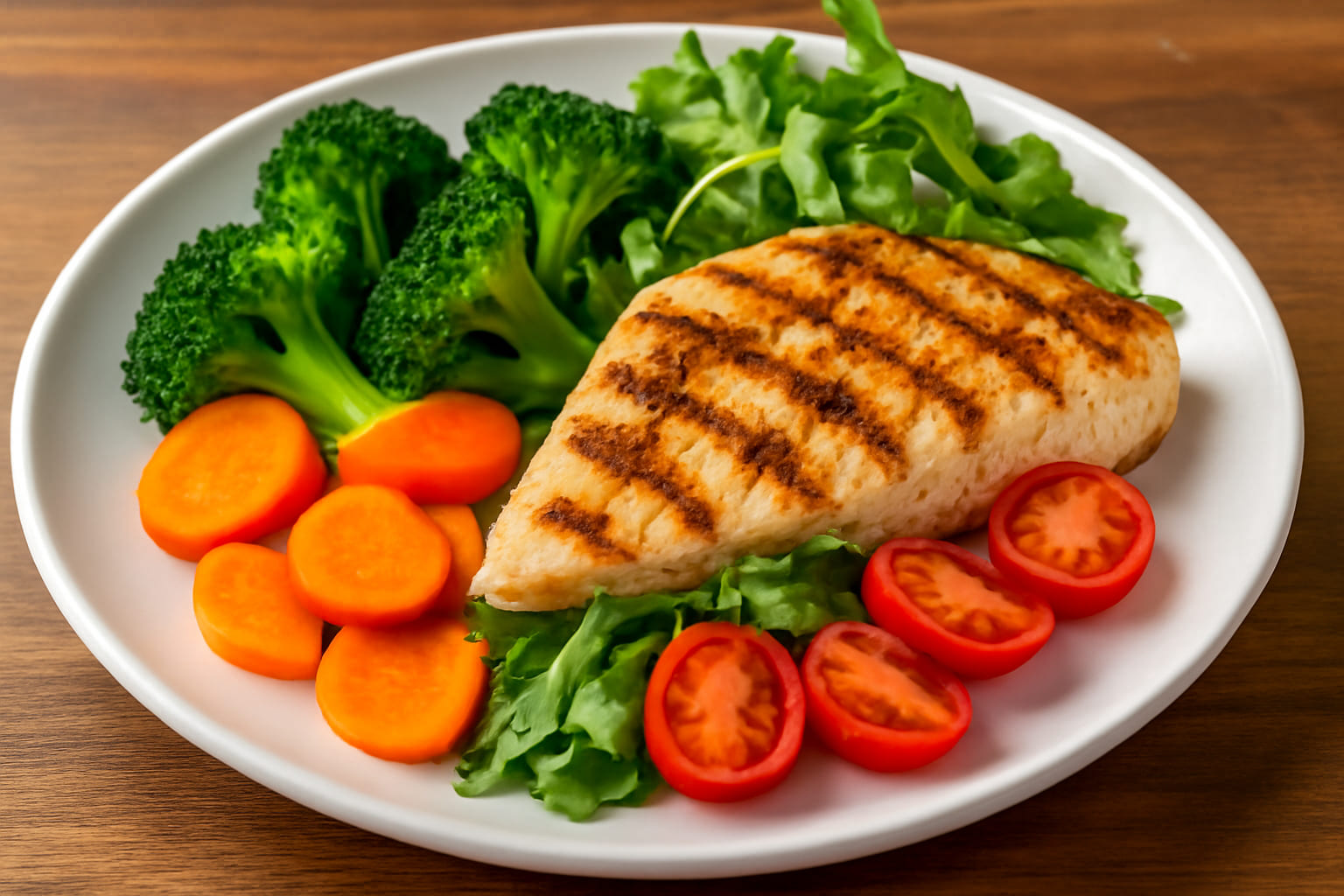 Piatto sano con verdure e proteine
